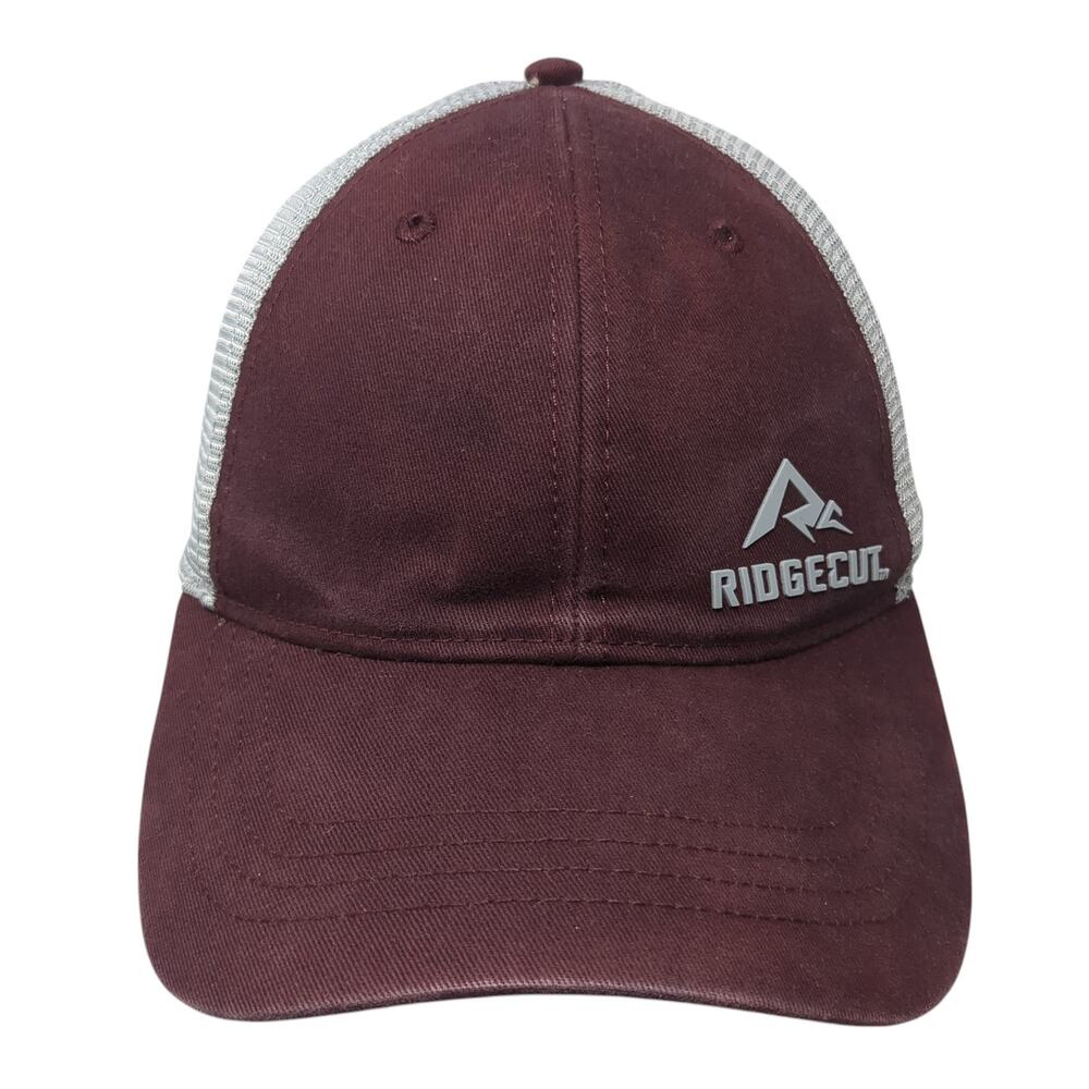 Ridgecut Snapback Trucker Hat Red One Size Adjustable Embroidered Mesh Back